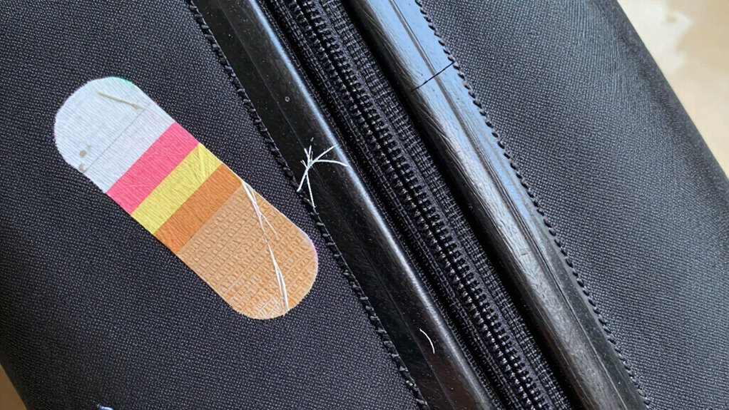 permanent suitcase fabric repair