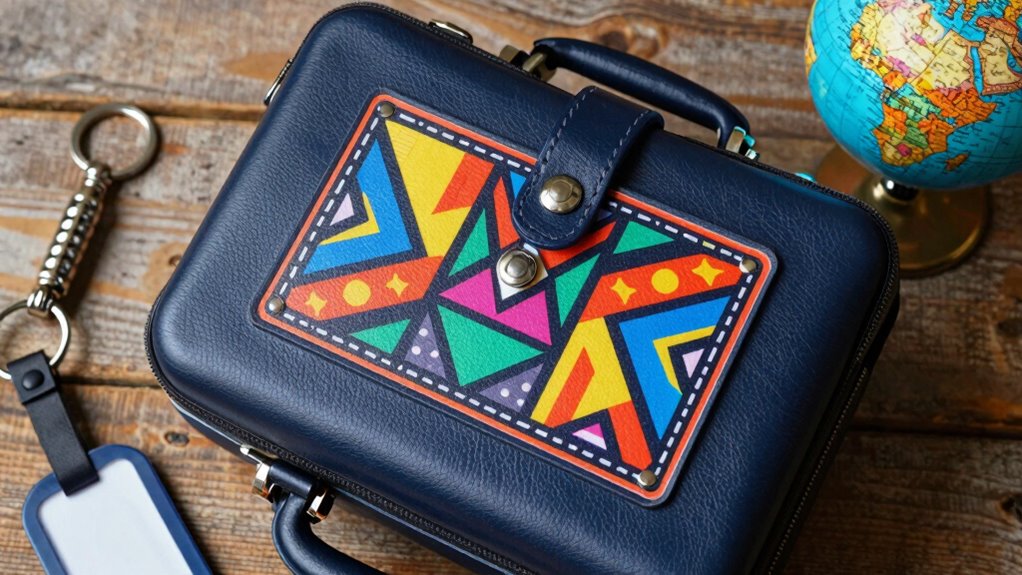 personalized colorful luggage labels