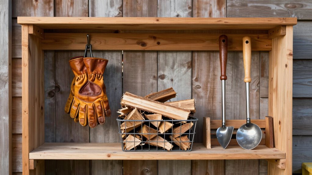 proper firewood accessory storage