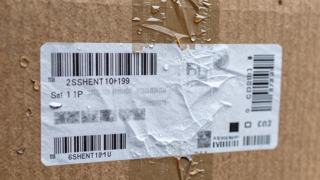 proper label placement and adhesion
