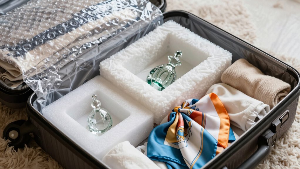 properly cushion fragile souvenirs