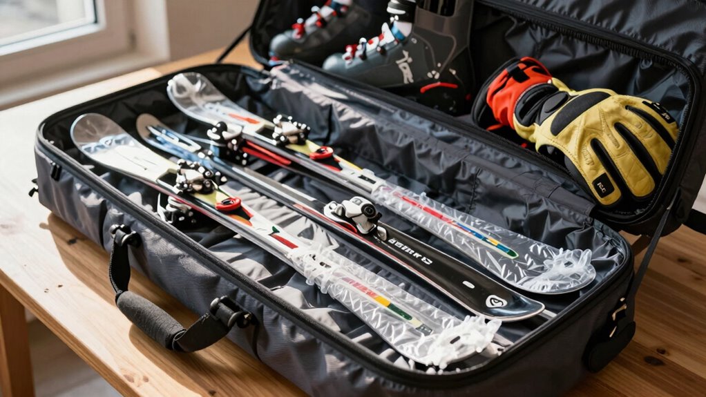 protect and properly pack skis