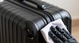 removing scuffs from luggage