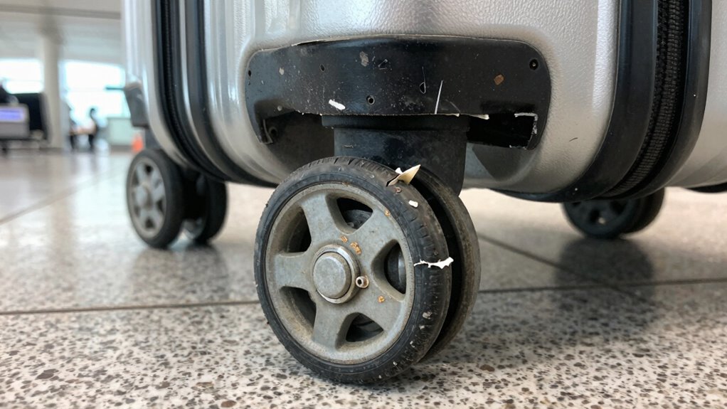 replace damaged suitcase wheels