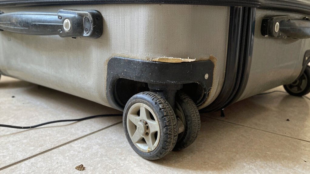 replace suitcase wheels securely