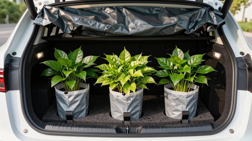 secure plants with containers