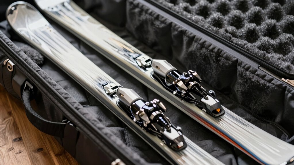 secure skis for travel