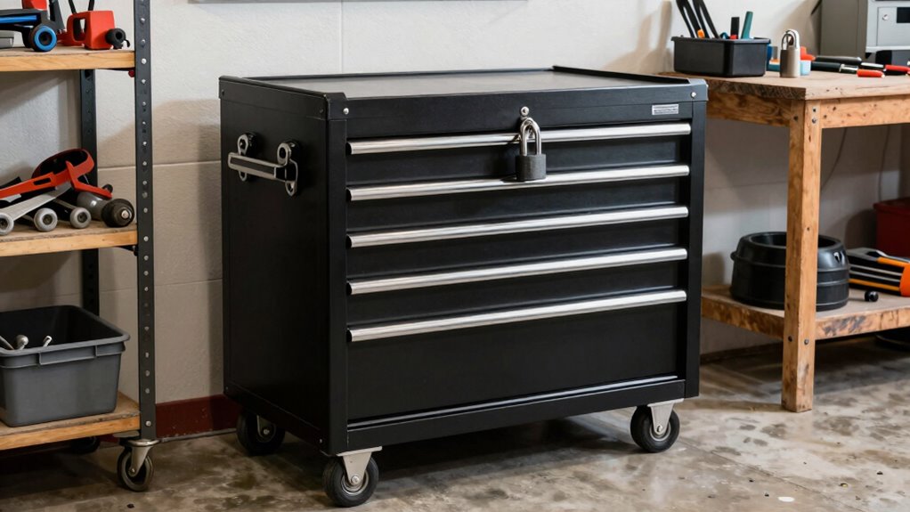 secure spacious tool storage