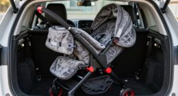 secure stroller without scratches