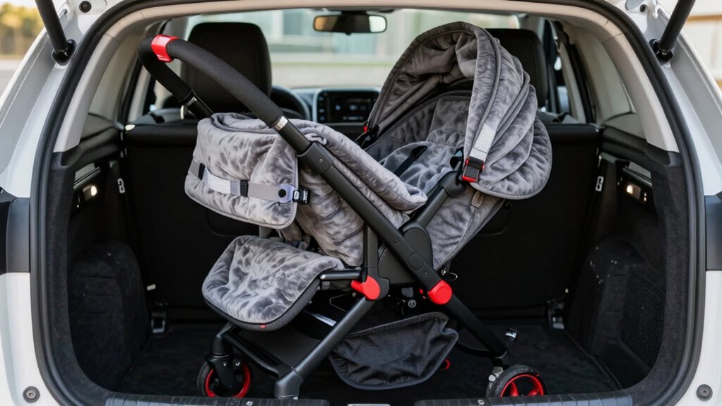 secure stroller without scratches