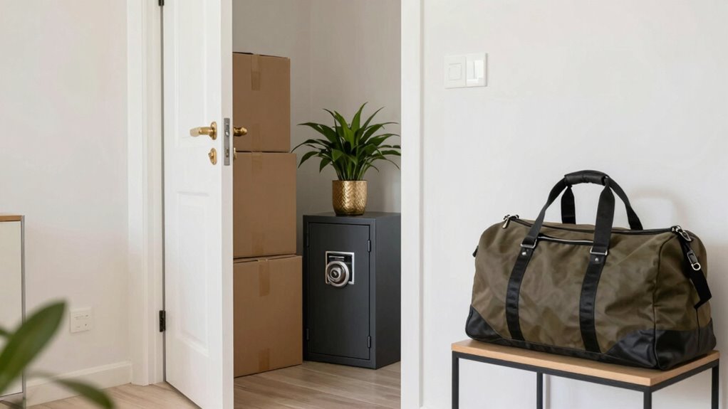 secure valuables immediately upon arrival