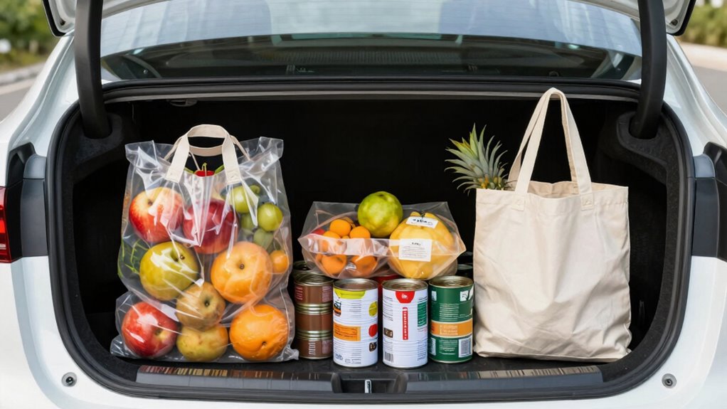 securely organized grocery packing