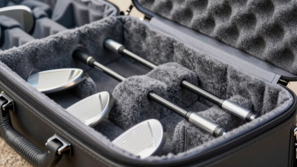 securely pack golf clubs