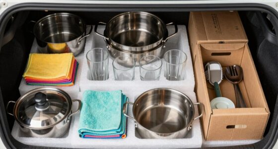 securely pack kitchen items