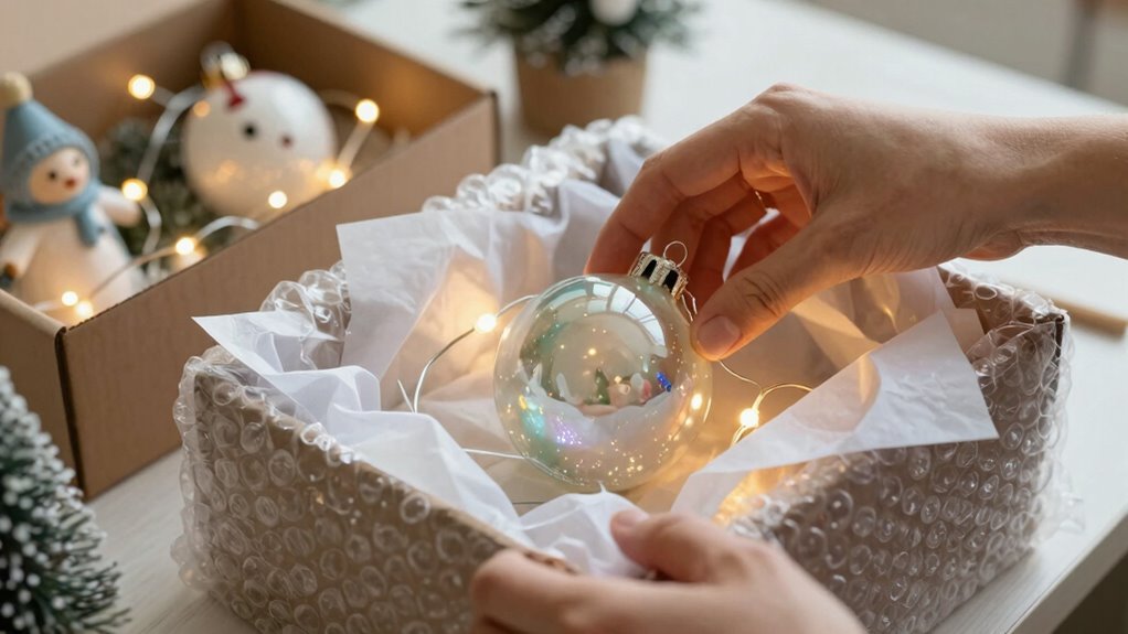 securely wrap delicate ornaments