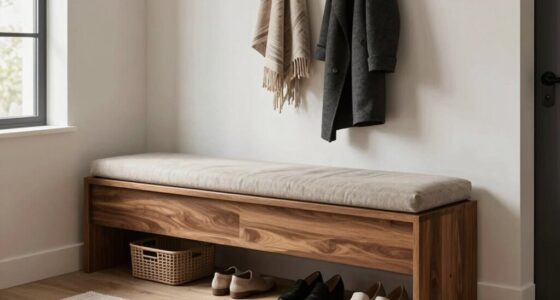 shoe organization entryway bench