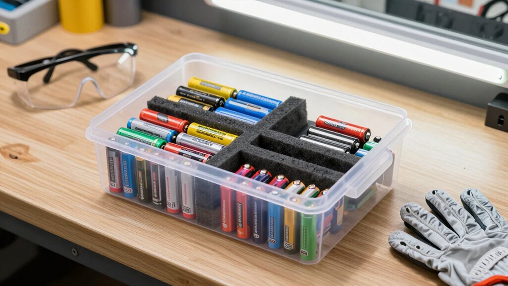 store batteries safely properly