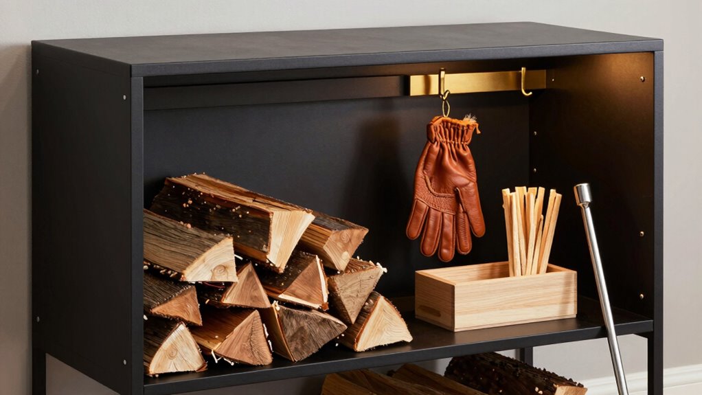 stylish organized firewood storage