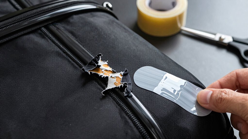 temporary luggage repair tips