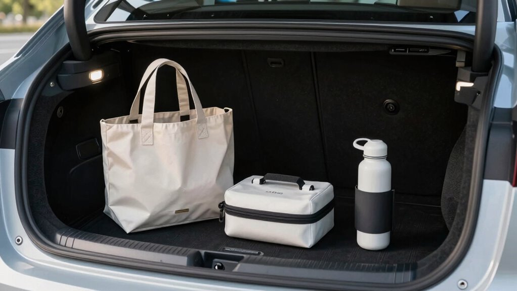 tidy organized trunk essentials