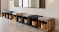 top entryway storage benches