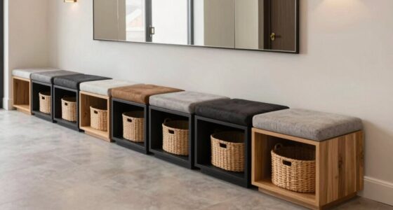 top entryway storage benches