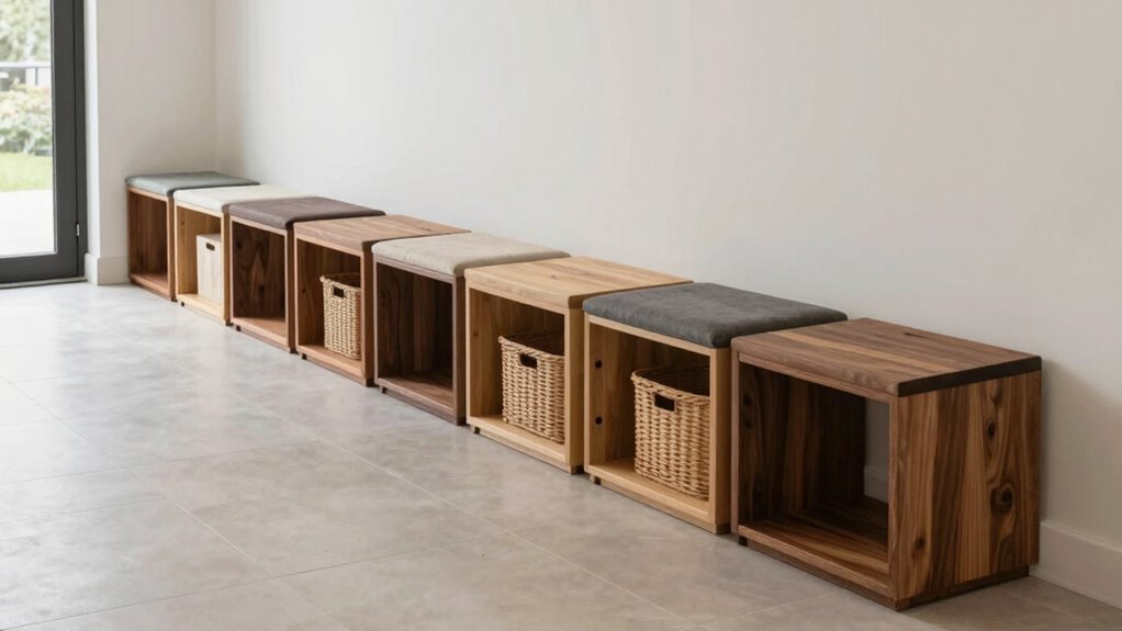 top entryway storage benches
