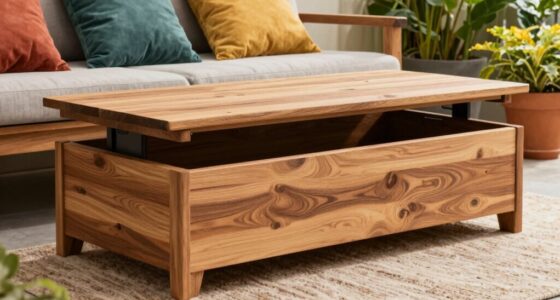 top flip storage benches
