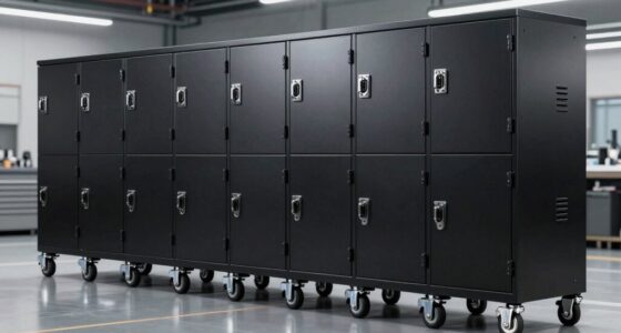 top tall locking cabinets