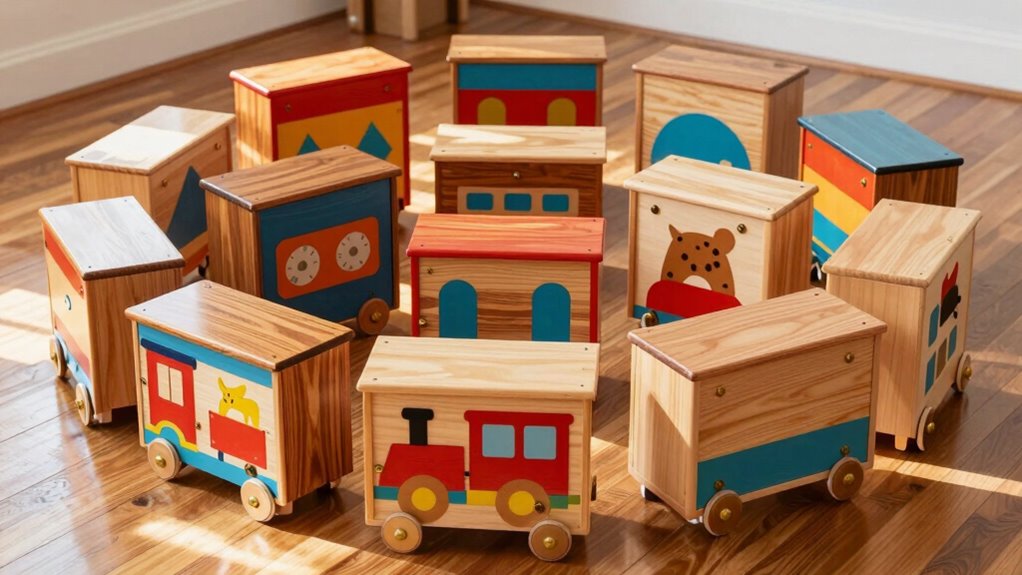 top wooden toy chests