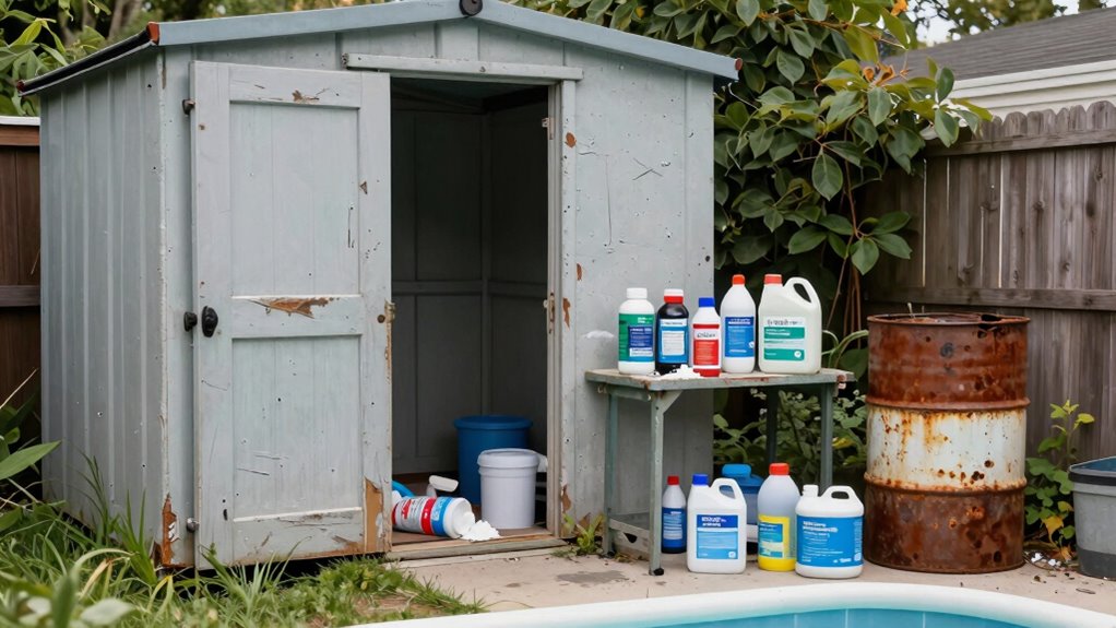unsafe pool chemical storage