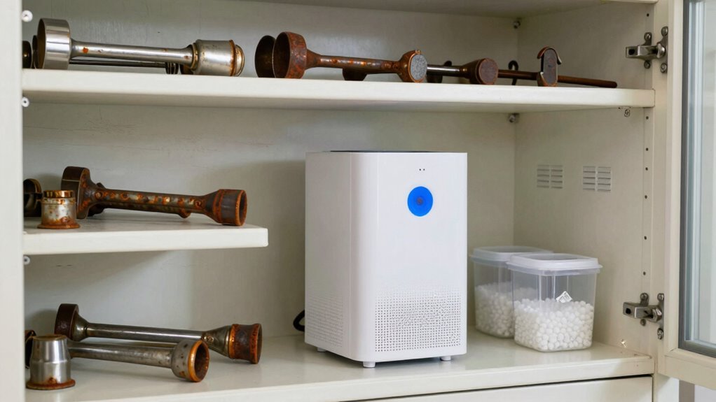 use dehumidifiers and absorbers