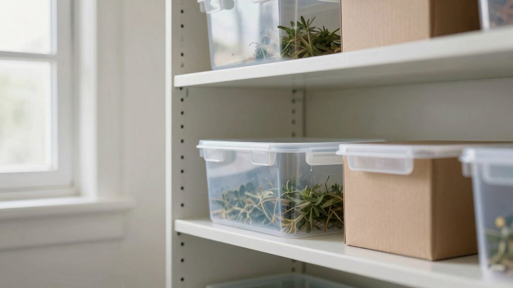 use odor absorbing agents and ventilation