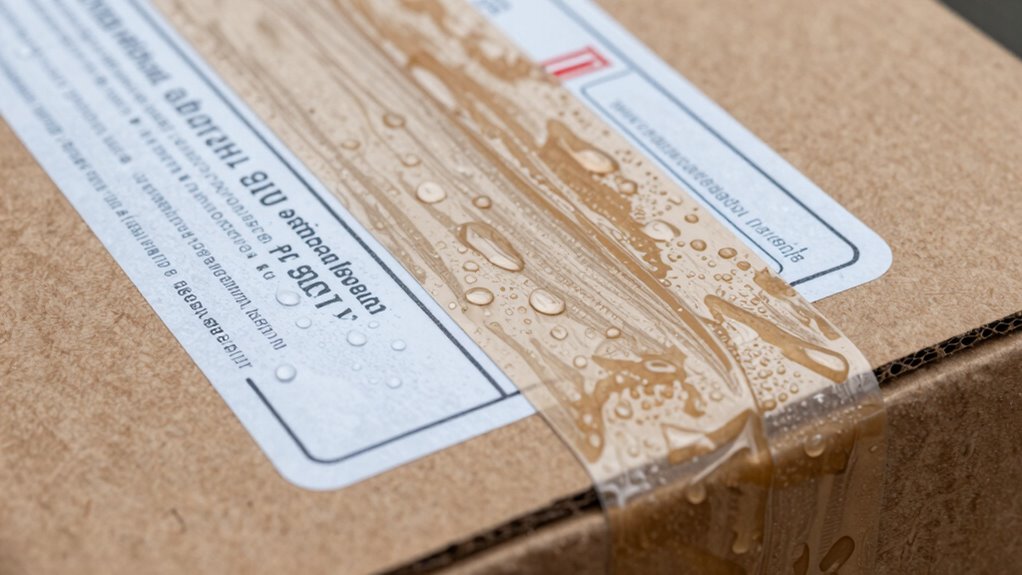use waterproof adhesive labels