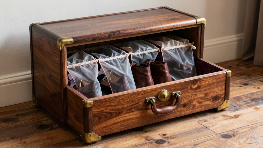 ventilated spacious shoe storage