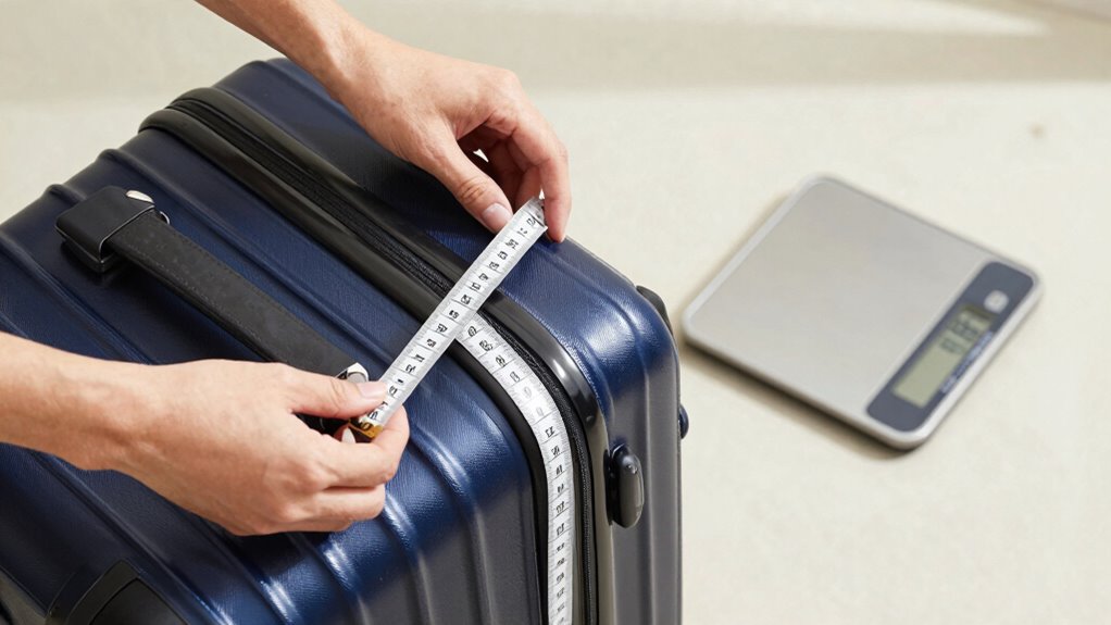 verify luggage size and weight