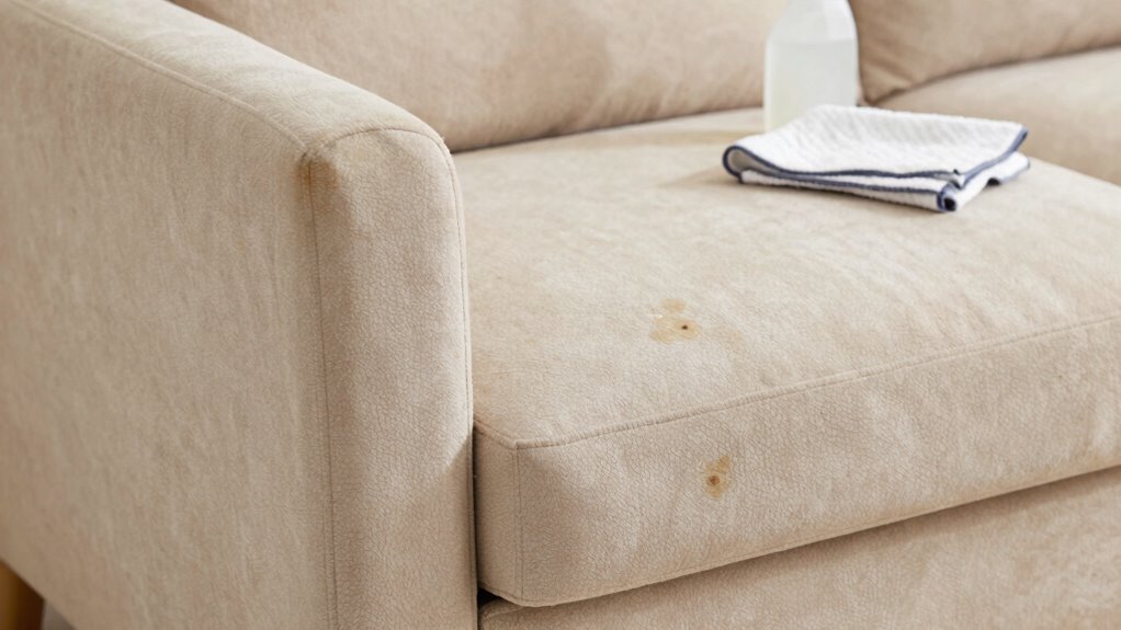 water damage and fabric deterioration