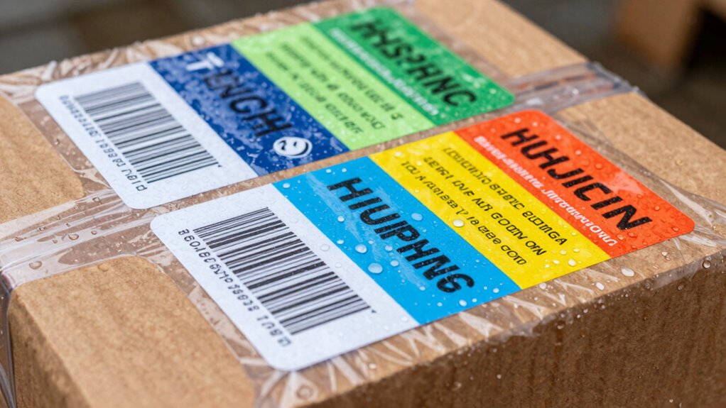 weatherproof labels with protection