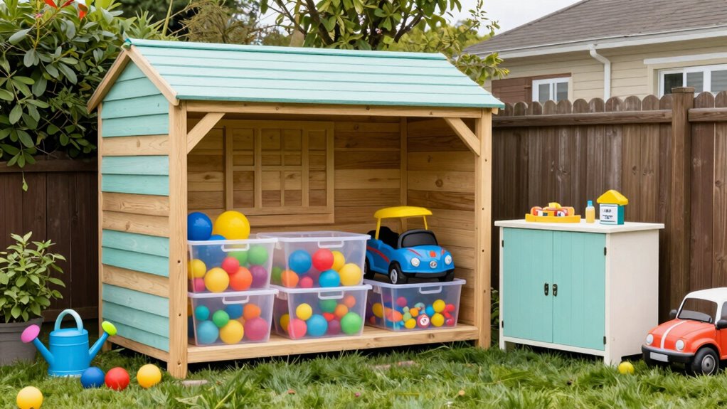 weatherproof ventilated toy storage