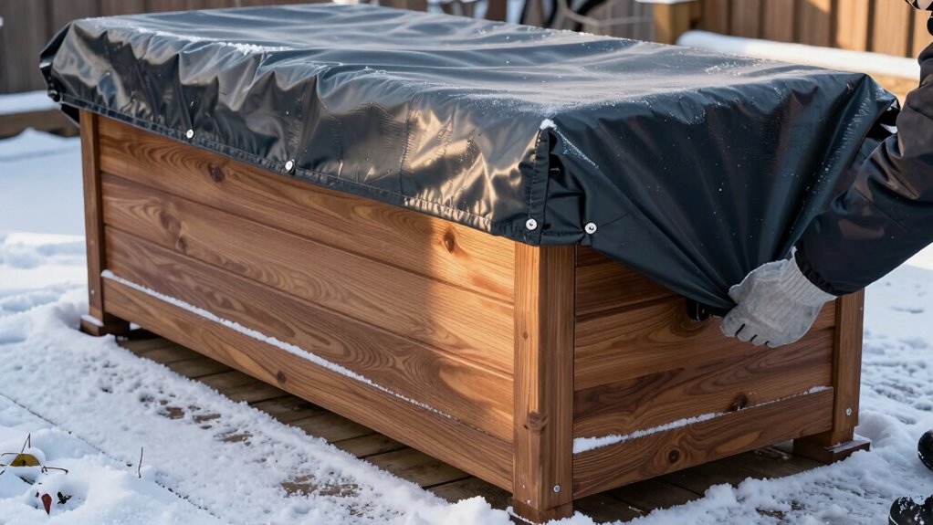 winterize deck box effectively