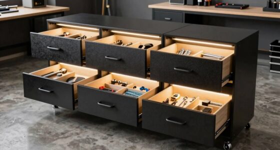workshop storage with soft close