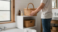 She Added Vintage Wicker Baskets to Her Family Bathroom — So Much Storage!