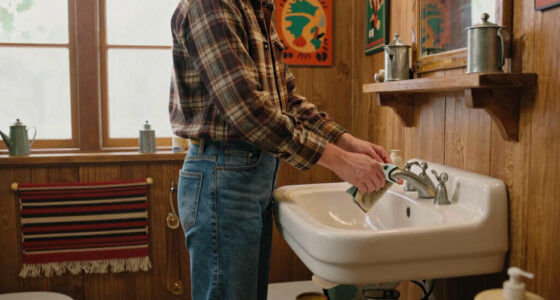 A Basically All-Wood Paneled '70S Bathroom Got An Americana Folk Makeover