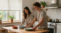 A Couple Gave Their Galley Kitchen a Budget-Friendly Redo with a Dining Nook