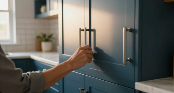 Dark Teal Cabinets Completely Changed This Dark, Dreary Kitchen