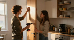 This Couple Removed Their Bedroom Door To Make A 415-Square-Foot Apartment Work