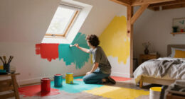 A Plain Attic Bedroom Is Now A “Little Jewel Box” After A Colorful Redo