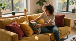 They Took A Risk On Mustard And Red — It Completely Changed This Living Room