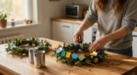 DIYer Transforms Old Tin Cans Into The Cutest Wreath