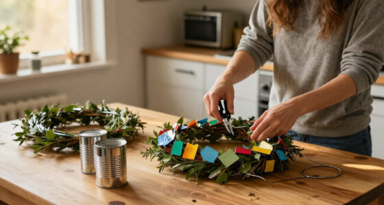 DIYer Transforms Old Tin Cans Into The Cutest Wreath